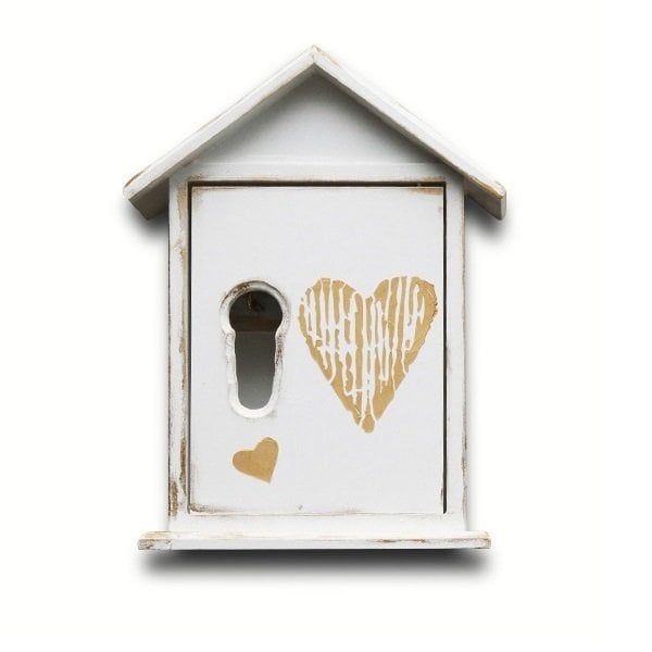 Kalpli Beyaz Ev Anahtar Kutusu