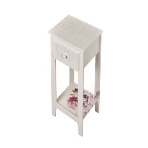 Beyaz Salkım Mini Komodin